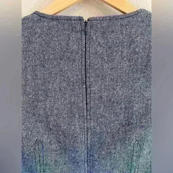 Banana Republic Wool Blend Fully Lined Dress Heathered Blue Size 0 - Picture 4 of 9